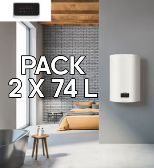 CHAUFFE-EAUX PACK 2 148L = 74L + 74L Blanc