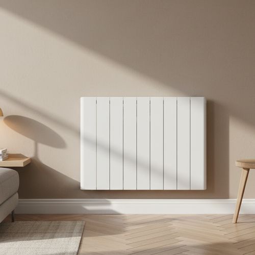Radiateur Électrique LCD Céramique Blanc 2000W NELIA COMPACT