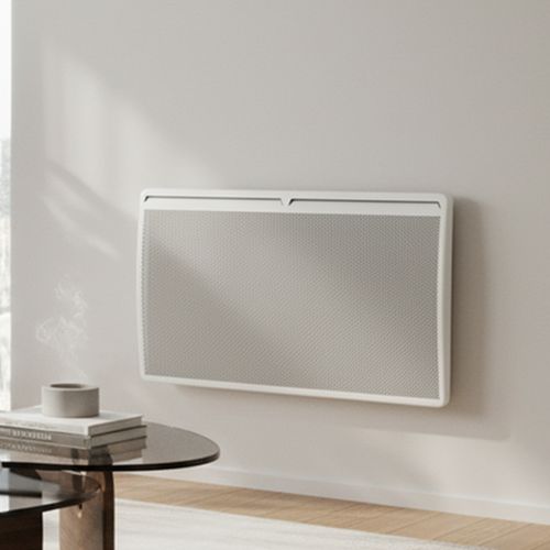 Radiateur Panneau rayonnant LCD Aluminium Blanc 1500W LOGAN