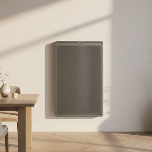 Radiateur Panneau Rayonnant Vertical LCD Aluminium Gris Anthracite 1500W LOGAN VERTICAL