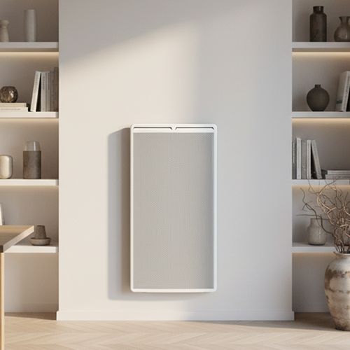 Radiateur Panneau rayonnant Vertical LCD Aluminium Blanc 2000W LOGAN