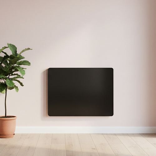 Radiateur Panneau rayonnant LCD Aluminium Noir 1000W KLAAS