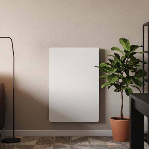 Radiateur Panneau rayonnant Vertical LCD Aluminium Blanc 1000W KLAAS