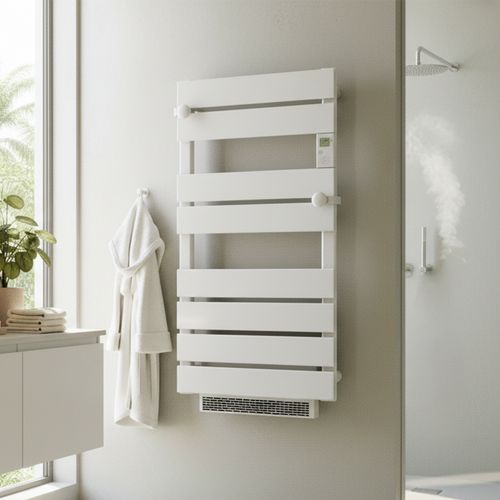 Sèche-serviettes avec Soufflerie LCD Sans fluide Blanc 1600W PLUTON