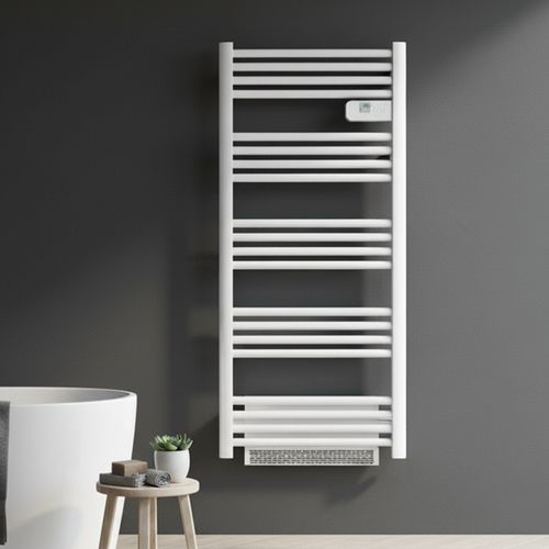 Sèche-serviettes avec Soufflerie LCD Sans fluide Blanc 1750W SATURNE