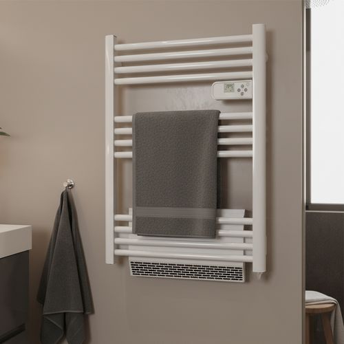 Sèche-serviettes avec Soufflerie LCD Sans fluide Blanc 1500W COMPACT