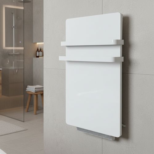 Sèche-serviettes avec Soufflerie LCD Sans fluide Blanc 1400W SILAM AIR