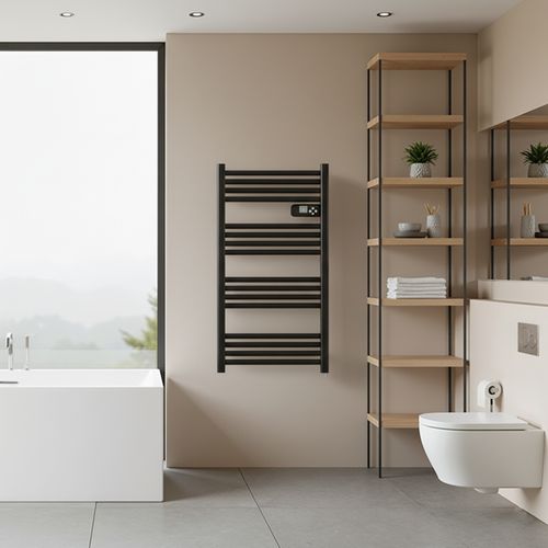 Sèche-serviettes LCD Sans fluide Noir 500W JUPITER