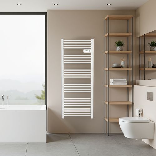 Sèche-serviettes LCD Sans fluide Blanc 750W JUPITER