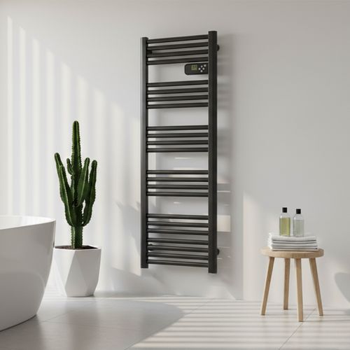 Sèche-serviettes LCD Sans fluide Noir 600W ETROIT