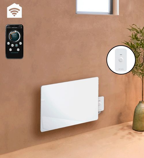 Radiateur panneau rayonnant LCD aluminium blanc 1000W KLAAS connecté