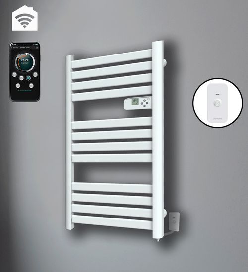 Sèche-serviettes LCD sans fluide blanc 500W ARROW Connecté