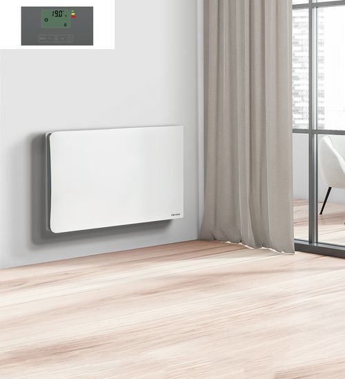 Radiateur Électrique LCD Céramique + Film Blanc Gris 1500W DAKOTA