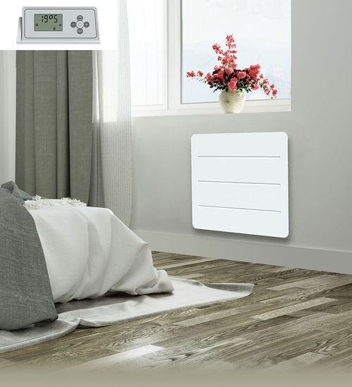 Radiateur Électrique LCD Céramique + film Blanc 1500W YOX