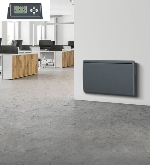 Radiateur Électrique LCD Céramique Gris Anthracite 1500W UNO