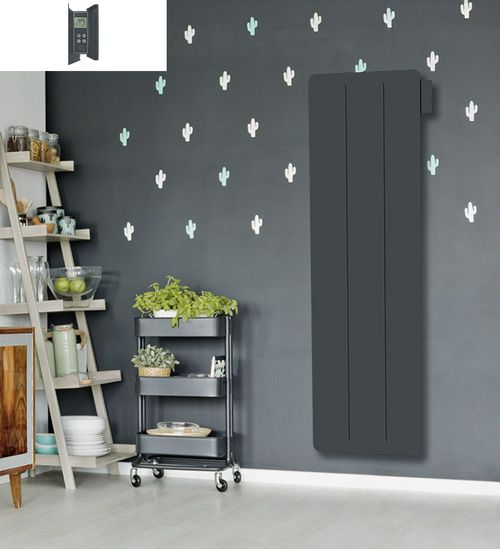 Radiateur Électrique Vertical LCD Céramique Gris Anthracite 2000W YOX VERTICAL