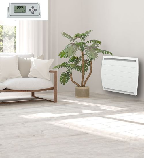 Radiateur Électrique LCD Fonte + Film Blanc 1000W CISCO