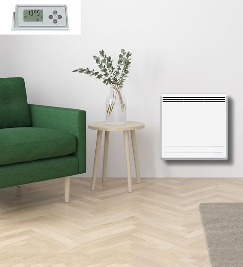 Radiateur Électrique LCD Fonte + Film Blanc 1000W SUVA