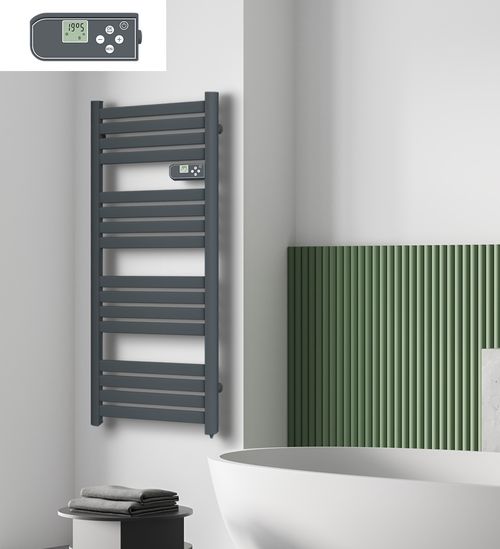 Sèche-serviettes LCD Sans fluide Gris Anthracite 700W ARROW